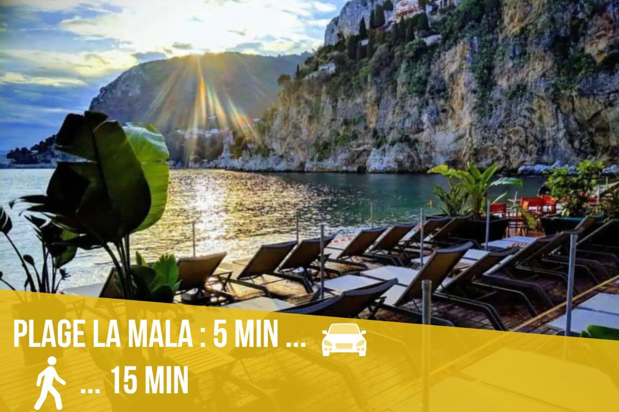 Luxueux Appartement - Vue Mer - Piscine - Free Parking - Monaco Cap-d'Ail Dış mekan fotoğraf