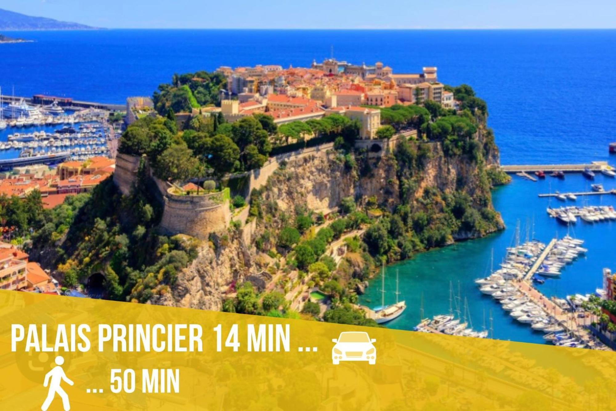 Luxueux Appartement - Vue Mer - Piscine - Free Parking - Monaco Cap-d'Ail Dış mekan fotoğraf