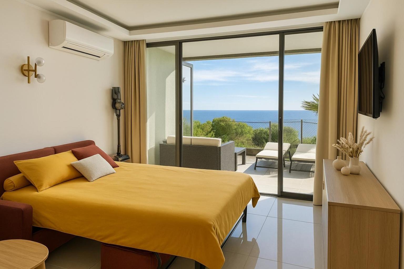 Luxueux Appartement - Vue Mer - Piscine - Free Parking - Monaco Cap-d'Ail Dış mekan fotoğraf